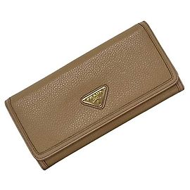 Cartera larga beige Prada Beige
