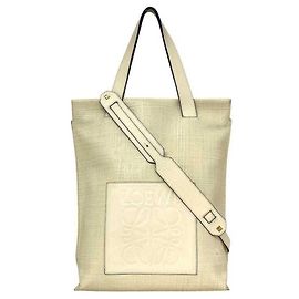Bolsa Shopper 2 em 1 Loewe Branco Cru