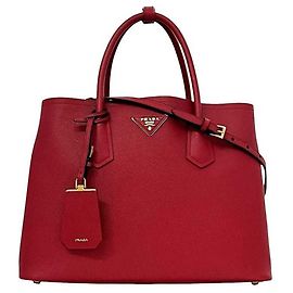 Prada Tote Bag in Fuoco Red Red