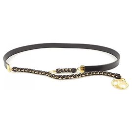 Cinto de corrente trançada Louis Vuitton Preto Dourado