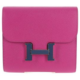 Hermès Constance Slim Geldbörse aus Epsom Lila