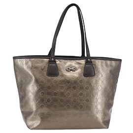Sac Gancini en cuir verni Salvatore Ferragamo Doré