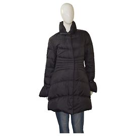 Gianfranco Ferré Gianfranco Feree Black Quilted Puffer Jacket Midi Coat size XL Black
