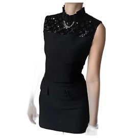Louis Vuitton Kleid aus Hirschleder schwarz Schwarz