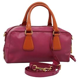 Borsa Bauletto Vintage Prada in pelle piccola Rosa