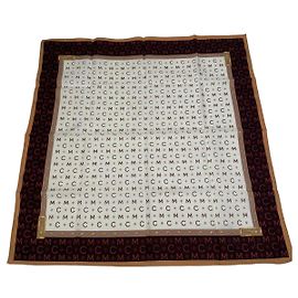 Sciarpa Vintage MCM Monogramma Beige Marrone Marrone
