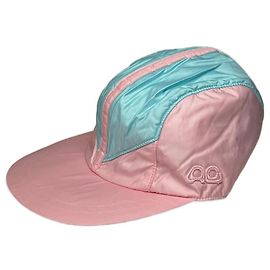 Vintage Courreges Polyester SnapBack Turquoise Pink Pink