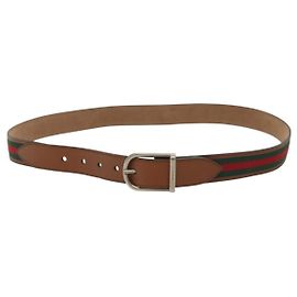 Cintura in pelle Gucci Sherry Line Marrone