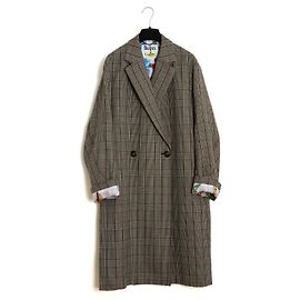 Stella Mc Cartney Stella McCartney The Beatles Casaco Oversized FR36 Maxi de Lã Xadrez UK8 US6 Multicor