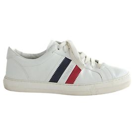 Moncler White leather sneakers White