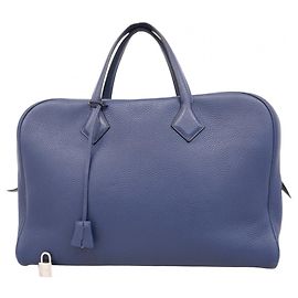 Hermès Victoria 40 Tote Bag Navy blue