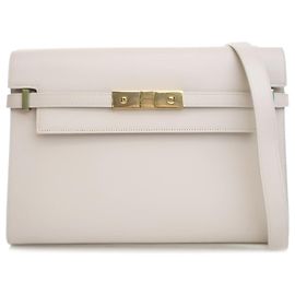 Saint Laurent White Medium Leather Manhattan Shoulder Bag White