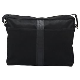 Sac messager en nylon MM Acapulco d'Hermès Noir