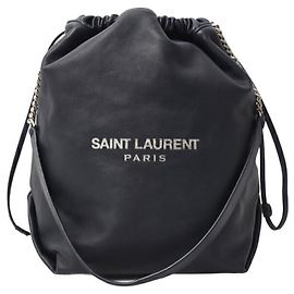 Borsa a Spalla Teddy Saint Laurent in Pelle di Agnello Blu Navy Altro