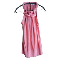 Céline Coral Silk and Cotton Top M Coral