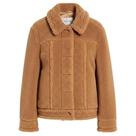 Jaqueta Max Mara Teddino de lã Camel Camelo