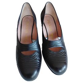 Escarpins Prada en cuir noir talon 8cm Noir