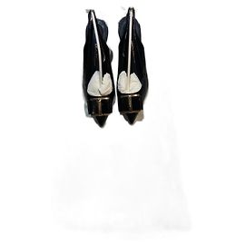 Zapatos Slingback Salvatore Ferragamo Charol Negro Negro