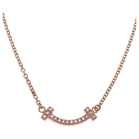 Tiffany & Co-Colar Mini Pendente Tiffany T Smile-Dourado