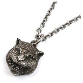 Gucci-GUCCI Men's Silver 925 Tiger Head Necklace-Other