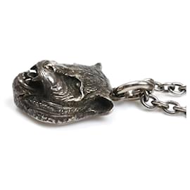 Gucci-GUCCI Men's Silver 925 Tiger Head Necklace-Other