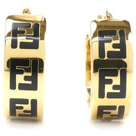 Orecchini FENDI GP Forever Hoop Nero D'oro