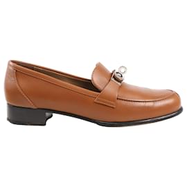 Hermès Mocassino in pelle HERMES Kelly marrone, taglia 37 EU Cammello