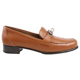 Hermès HERMES Kelly Leather Loafer in Brown, Size 37 EU Camel