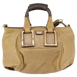Chloé Chloe Ethel Handbag Leather Beige