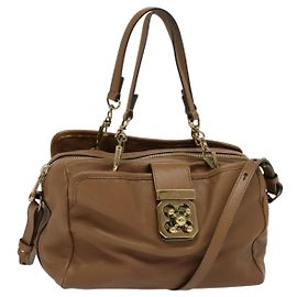 Chloé Bolsa de couro Chloe Elsie Marrom
