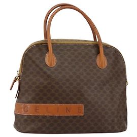 Céline Celine Vintage Macadam Handbag Macadam Medium Brown