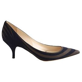 Nina Ricci Black suede heels Black