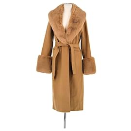 Maje Brown wool coat Brown