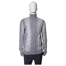 Corneliani Pullover aus Kaschmir und Wolle Grau Grau