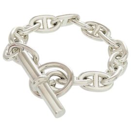 Hermès Bracciale Charm Chaine d'Ancre MM Hermes Argento