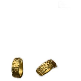 Boucles d'oreilles Dior dorées en métal Doré