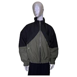Autre Marque Green and Black Polyester Jacket Black Green