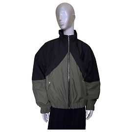 Autre Marque Veste en polyester vert et noir Noir Vert