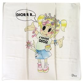 Lenço de seda J'ADORE DIOR da Christian Dior Branco Amarelo