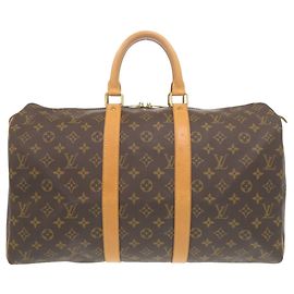 Borsa Boston Keepall 45 Monogram Louis Vuitton Marrone