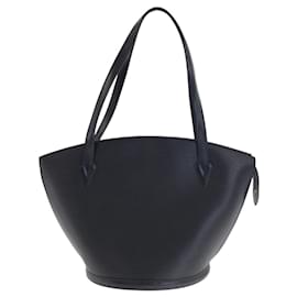 Louis Vuitton-Louis Vuitton Epi Saint-Jacques Black Leather Tote Bag-Black