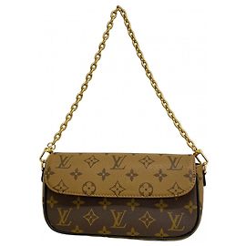 Louis Vuitton Monogram Reverse Wallet on Chain Ivy M26587 Braun