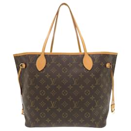 Louis Vuitton-Louis Vuitton Neverfull MM Monogram Tote Bag-Brown
