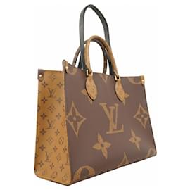 Louis Vuitton-Louis Vuitton Monogram Giant Reverse On-the-Go Tote Bag-Brown