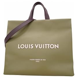 Louis Vuitton-Louis Vuitton Tote Bag, LV Package Shopper MM-Khaki