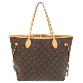 Louis Vuitton-Louis Vuitton Neverfull MM Monogram Tote Bag-Brown,Monogram