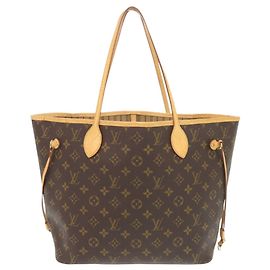 Sac tote Monogram Neverfull MM de Louis Vuitton Marron Monogramme