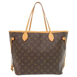 Louis Vuitton-Louis Vuitton Neverfull MM Monogram Tote Bag-Brown,Monogram