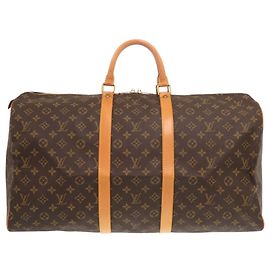 Louis Vuitton Keepall 55 Monogram Boston Tasche Braun