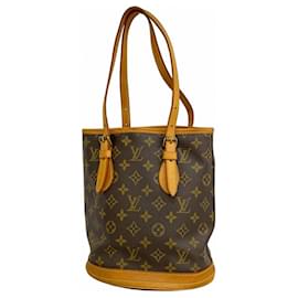 Louis Vuitton-Louis Vuitton Monogram Bucket PM Tote Bag-Brown